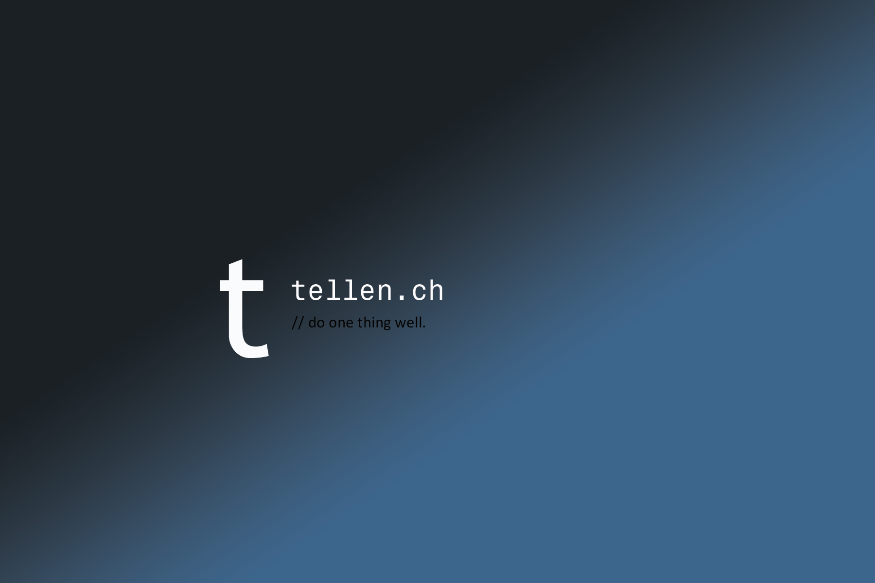 tellen.ch — //do one thing well.